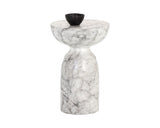 Goya End Table - Marble Look - White 106284 Sunpan