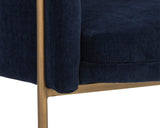 Richie Lounge Chair - Antique Brass - Danny Navy 106285 Sunpan