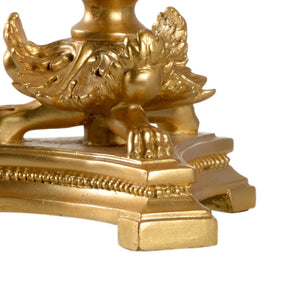 Wildwood Floating Sculptural Ball Lamp In Antique Gold Patina With Lead Crystal Accent — Warm Luxury For Tables 1063