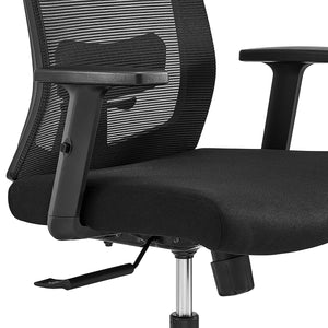 Dahl Office Chair in Black with Black Base 10630-BLK EuroStyle