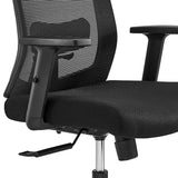 Dahl Office Chair in Black with Black Base 10630-BLK EuroStyle