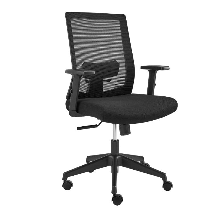 EuroStyle Dahl Ergonomic Mesh Back Office Chair with Lumbar Support for Long Workdays 10630-BLK
