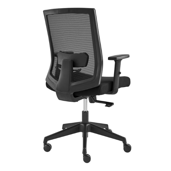 EuroStyle Dahl Ergonomic Mesh Back Office Chair with Lumbar Support for Long Workdays 10630-BLK