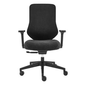 EuroStyle Jeppe Ergonomic Mesh Task Chair with Synchronized Tilt for Modern Office Use Black 10632-BLK