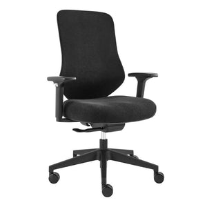 EuroStyle Jeppe Ergonomic Mesh Task Chair with Synchronized Tilt for Modern Office Use Black 10632-BLK