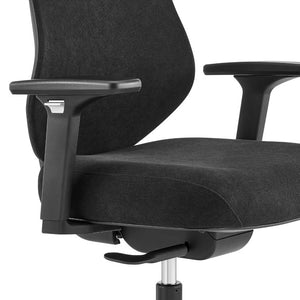 EuroStyle Jeppe Ergonomic Mesh Task Chair with Synchronized Tilt for Modern Office Use Black 10632-BLK