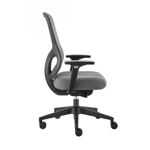EuroStyle Jeppe Ergonomic Mesh Task Chair with Synchronized Tilt for Modern Office Use Gray 10632-GRY