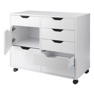 Winsome Wood Halifax 6-drawer Mobile Cabinet - Versatile Storage Solution For Crafts, Office & Home Organization White Composite Wood 10632-winsome-wood