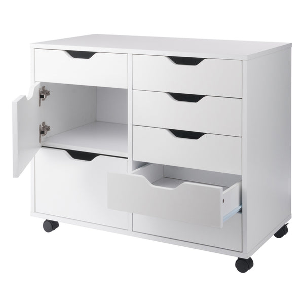 Winsome Wood Halifax 6-drawer Mobile Cabinet - Versatile Storage Solution For Crafts, Office & Home Organization White Composite Wood 10632-winsome-wood