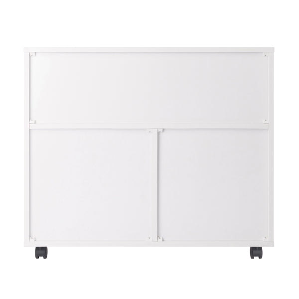 Winsome Wood Halifax 3-section Mobile Storage Cabinet - Versatile Organizer With Wheels For Home & Office Use White Composite Wood 10633-winsome-wood