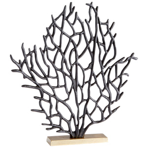 Bonzai Sculpture Matt Black and Gold 10634 Cyan Design