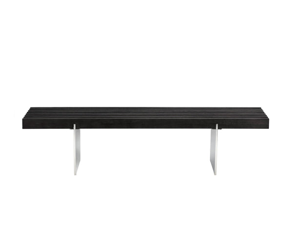 Sunpan Atticus Solid Ash Wood Bench with Steel Legs for Entryway Bedroom or Lobby 106370