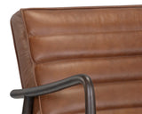 Lyric Lounge Chair - Vintage Caramel Leather 106456 Sunpan