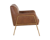Cybil Lounge Chair - Vintage Caramel Leather 106457 Sunpan
