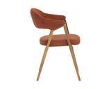 Burgos Dining Armchair - Belfast Rust 106476 Sunpan