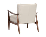 Azella Lounge Chair - Manchester Stone Leather 106483 Sunpan