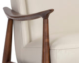Azella Lounge Chair - Manchester Stone Leather 106483 Sunpan