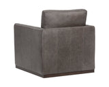 Portman Swivel Lounge Chair - Marseille Concrete Leather 106484 Sunpan