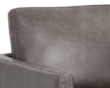 Portman Swivel Lounge Chair - Marseille Concrete Leather 106484 Sunpan