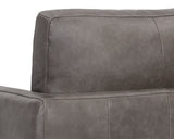 Portman Swivel Lounge Chair - Marseille Concrete Leather 106484 Sunpan