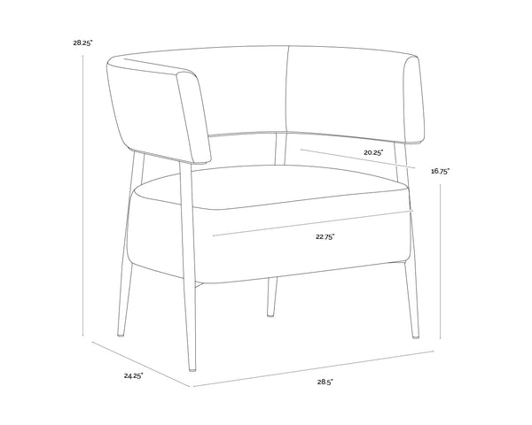 Sunpan Maestro Barrel Accent Chair Rust Fabric Antique Brass Legs Mid-Century Living Room 106492
