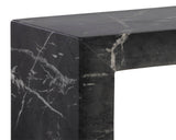 Axle Console Table - Marble Look - Black 106494 Sunpan