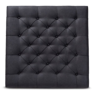 Baxton Studio Baxton Studio Modern Rustic Linen Upholstered Cocktail Ottoman with Stylish Storage and Tufted Top Charcoal JY-0001-Charcoal/Greywashed-Otto