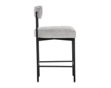 Seneca Counter Stool - Black - Polo Club Stone 106514 Sunpan