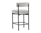 Seneca Counter Stool - Black - Polo Club Stone 106514 Sunpan