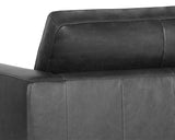 Baylor Armchair - Marseille Black Leather 106524 Sunpan
