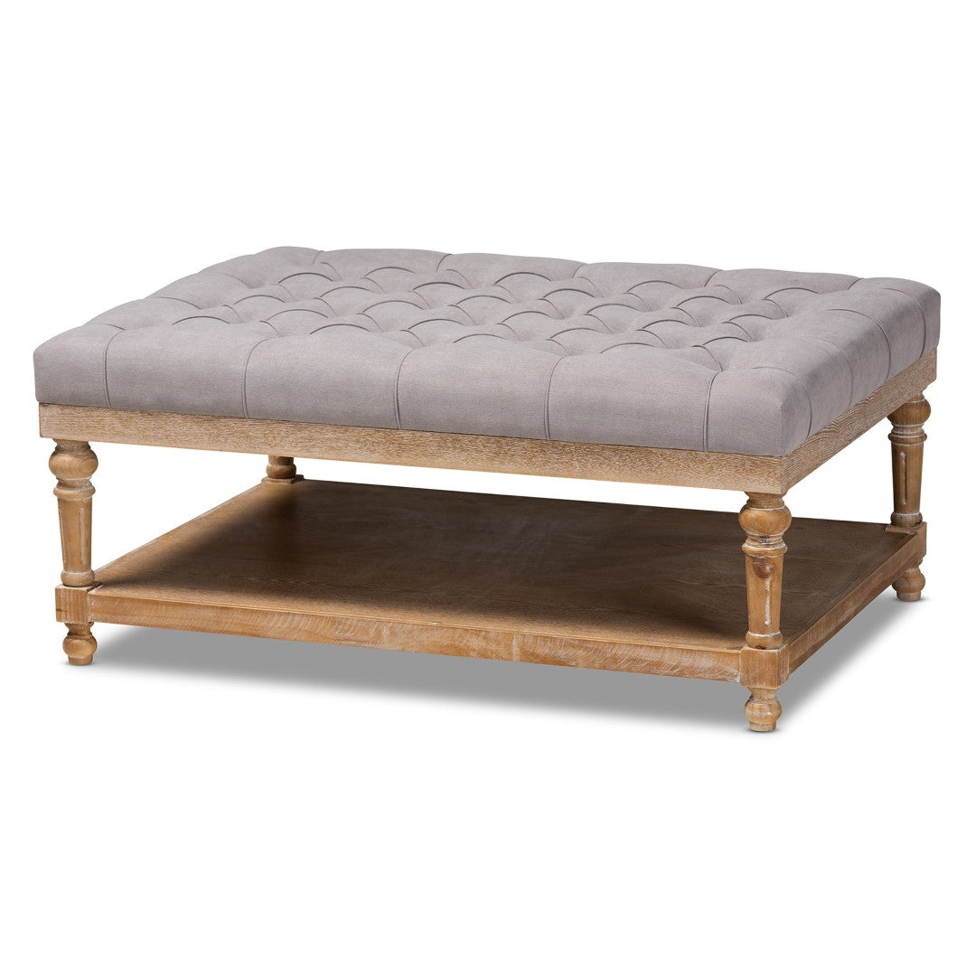 Baxton Studio Lindsey Ottoman - Thumbnail 3