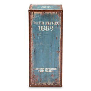 Baxton Studio Baxton Studio Alba Vintage 5-Drawer Accent Cabinet - Rustic French Blue Storage with Travel Charm SJ14502-Blue-5DW-Cabinet