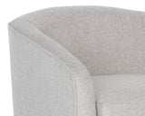 Hazel Swivel Lounge Chair - Gold - Belfast Heather Grey 106561 Sunpan