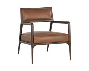 Damien Lounge Chair - Vintage Caramel Leather 106562 Sunpan