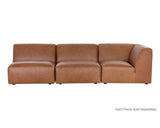 Watson Modular - Corner Chair - Marseille Camel Leather 106564 Sunpan