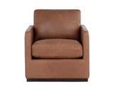 Portman Swivel Lounge Chair - Marseille Camel Leather 106586 Sunpan