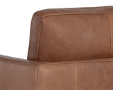 Portman Swivel Lounge Chair - Marseille Camel Leather 106586 Sunpan