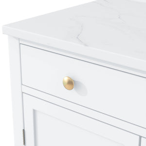 English Elm Topmax Freestanding Modern Kitchen Pantry Cabinet With Adjustable Shelves & Drawer N717P221574K-GIGA