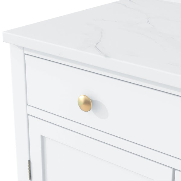 English Elm Topmax Freestanding Modern Kitchen Pantry Cabinet With Adjustable Shelves & Drawer N717P221574K-GIGA