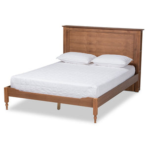 Baxton Studio Baxton Studio Danielle Rustic Platform Storage Bed with Built-In Shelves for Smart Bedroom Solutions King MG0018-Ash Walnut-King