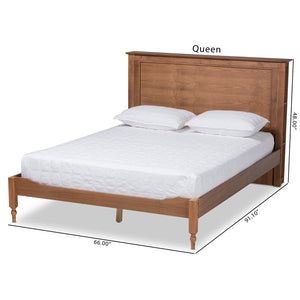 Baxton Studio Baxton Studio Danielle Rustic Platform Storage Bed with Built-In Shelves for Smart Bedroom Solutions King MG0018-Ash Walnut-King