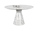 Shelburne Dining Table - Marble Look - White - 47" 106642 Sunpan