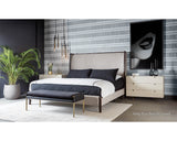 Colette Bed - Queen - Brown - Belfast Heather Grey 106683 Sunpan