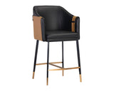 Carter Counter Stool - Napa Black / Napa Cognac 106684 Sunpan