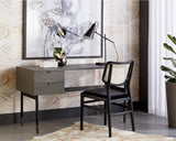 Annex Dining Chair - Velvet Black / Natural 106692 Sunpan