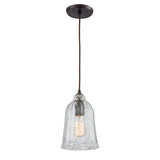 Hand Formed Glass 6'' Wide 1-Light Mini Pendant - Oil Rubbed Bronze 10671/1 Elk Lighting