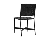 Omari Dining Chair - Black Leather 106718 Sunpan