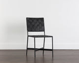 Omari Dining Chair - Black Leather 106718 Sunpan