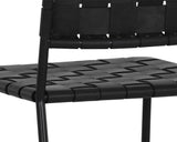 Omari Dining Chair - Black Leather 106718 Sunpan