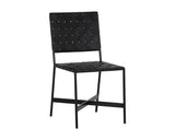 Omari Dining Chair - Black Leather 106718 Sunpan